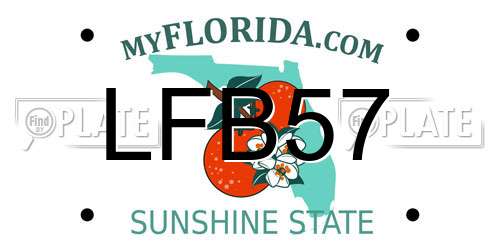 LFB57 Florida License Plate