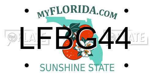 LFBG44 Florida License Plate