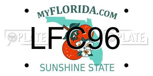 LFC96 Florida License Plate