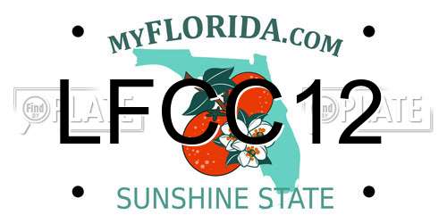 LFCC12 Florida License Plate