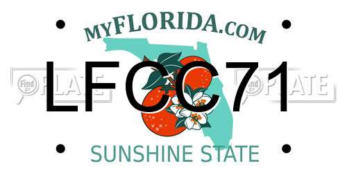 LFCC71 Florida License Plate
