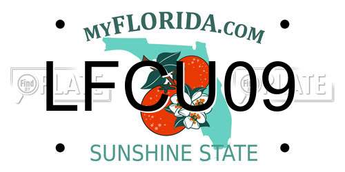 LFCU09 Florida License Plate