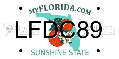 LFDC89 Florida License Plate