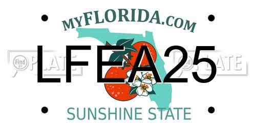 LFEA25 Florida License Plate