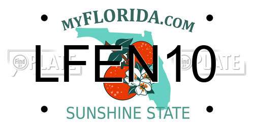 LFEN10 Florida License Plate