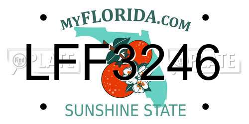 LFF3246 Florida License Plate