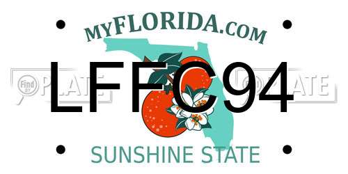 LFFC94 Florida License Plate