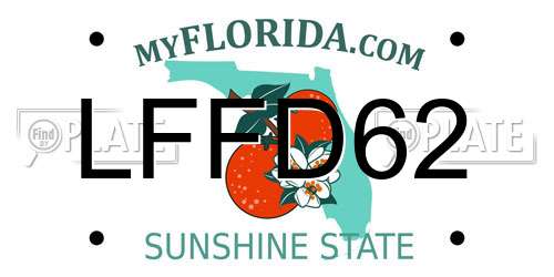LFFD62 Florida License Plate