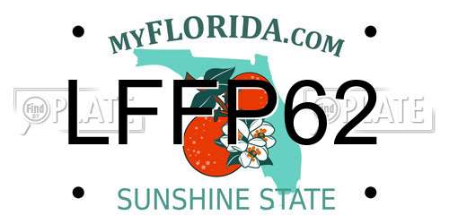LFFP62 Florida License Plate