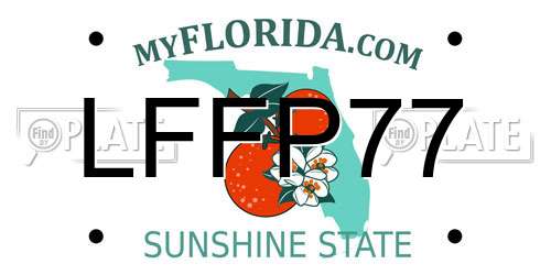 LFFP77 Florida License Plate
