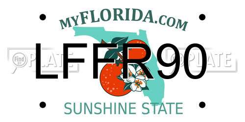 LFFR90 Florida License Plate