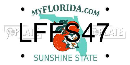 LFFS47 Florida License Plate