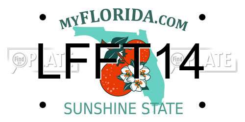 LFFT14 Florida License Plate