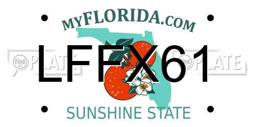 LFFX61 Florida License Plate