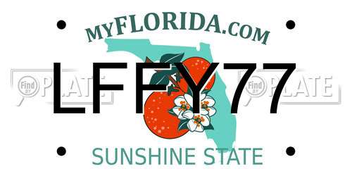 LFFY77 Florida License Plate