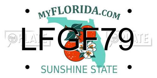 LFGF79 Florida License Plate