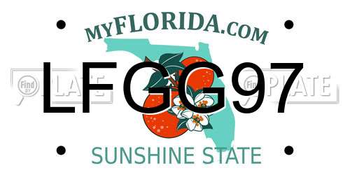 LFGG97 Florida License Plate
