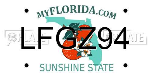 LFGZ94 Florida License Plate