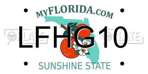 LFHG10 Florida License Plate