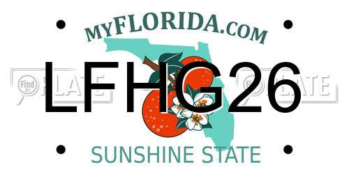 LFHG26 Florida License Plate