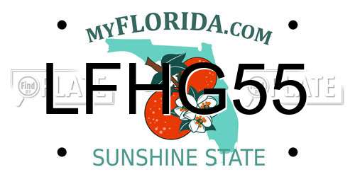 LFHG55 Florida License Plate
