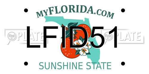 LFID51 Florida License Plate