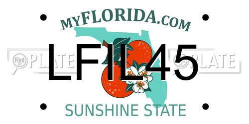 LFIL45 Florida License Plate