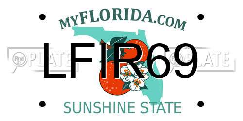 LFIR69 Florida License Plate