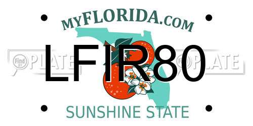 LFIR80 Florida License Plate
