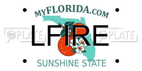 LFIRE Florida License Plate