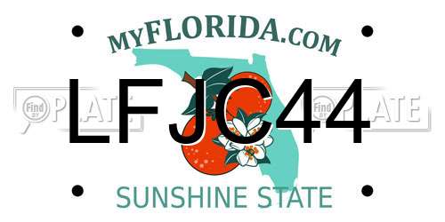 LFJC44 Florida License Plate