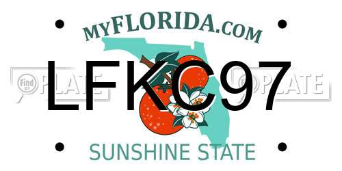 LFKC97 Florida License Plate