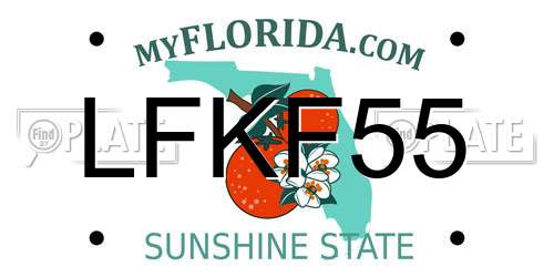 LFKF55 Florida License Plate