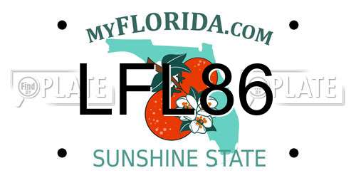 LFL86 Florida License Plate