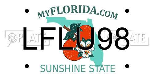 LFLU98 Florida License Plate