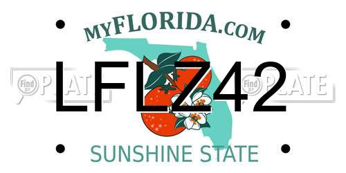 LFLZ42 Florida License Plate