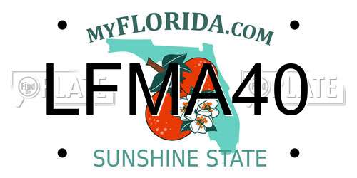 LFMA40 Florida License Plate