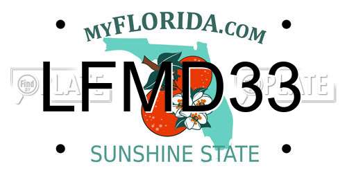 LFMD33 Florida License Plate