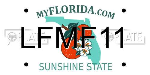 LFMF11 Florida License Plate