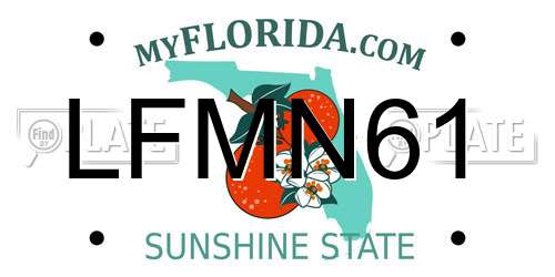 LFMN61 Florida License Plate