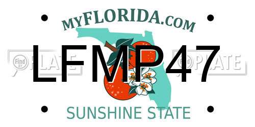 LFMP47 Florida License Plate