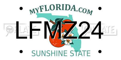 LFMZ24 Florida License Plate