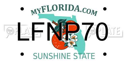 LFNP70 Florida License Plate