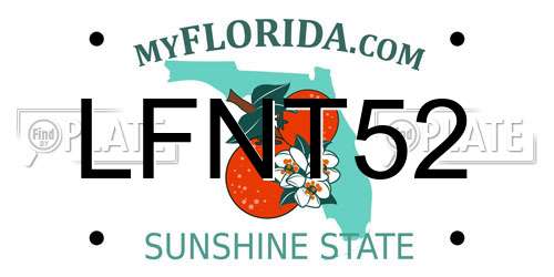 LFNT52 Florida License Plate