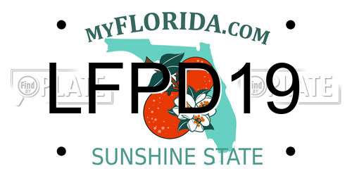 LFPD19 Florida License Plate