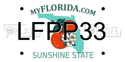 LFPP33 Florida License Plate