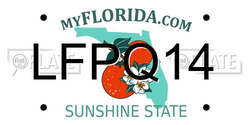 LFPQ14 Florida License Plate