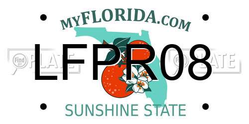 LFPR08 Florida License Plate
