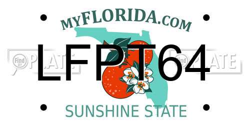 LFPT64 Florida License Plate
