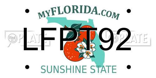 LFPT92 Florida License Plate
